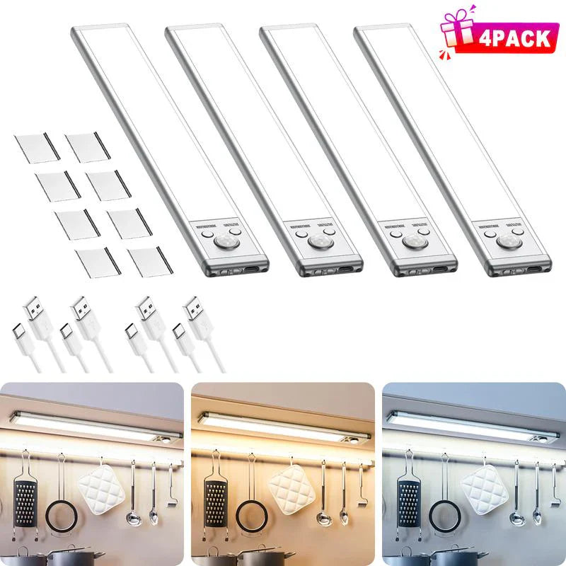 2025NEWđTAILEDEN Under Cabinet Lights,76LED Motion Sensor Night Light Indoor