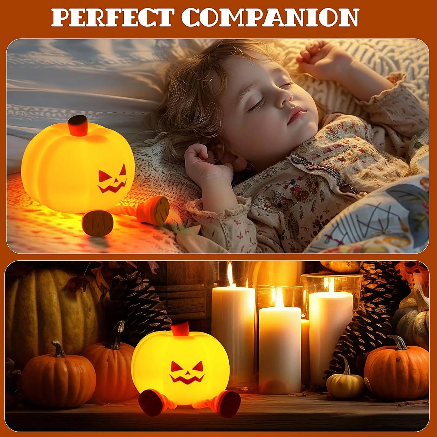 🔥2025NEW-Final 3 Hours: 80% OFF - Mischievous Grinning Pumpkin Night Light🎃