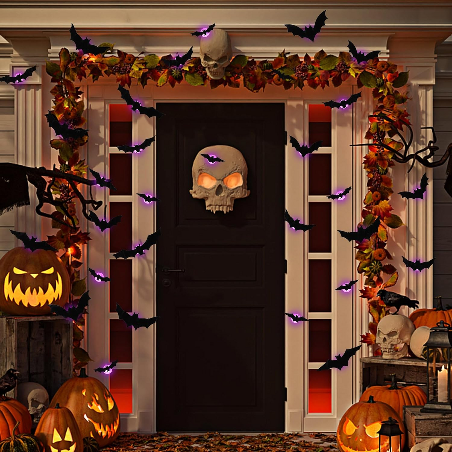 🎉Last Day 50% OFF🎁3D Bats Light Decorations Spooky Ornaments for Festival Halloween